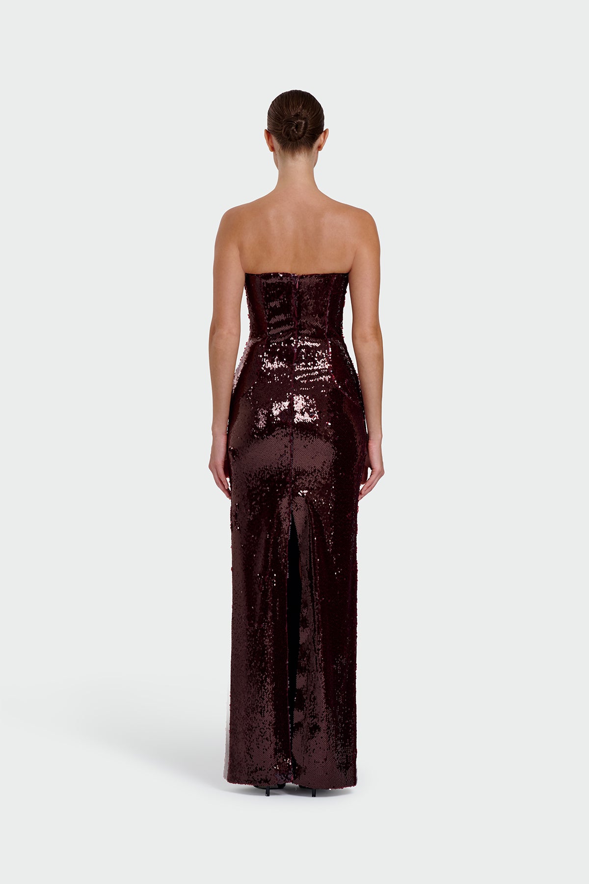 Strapless Sequin Evening Dress