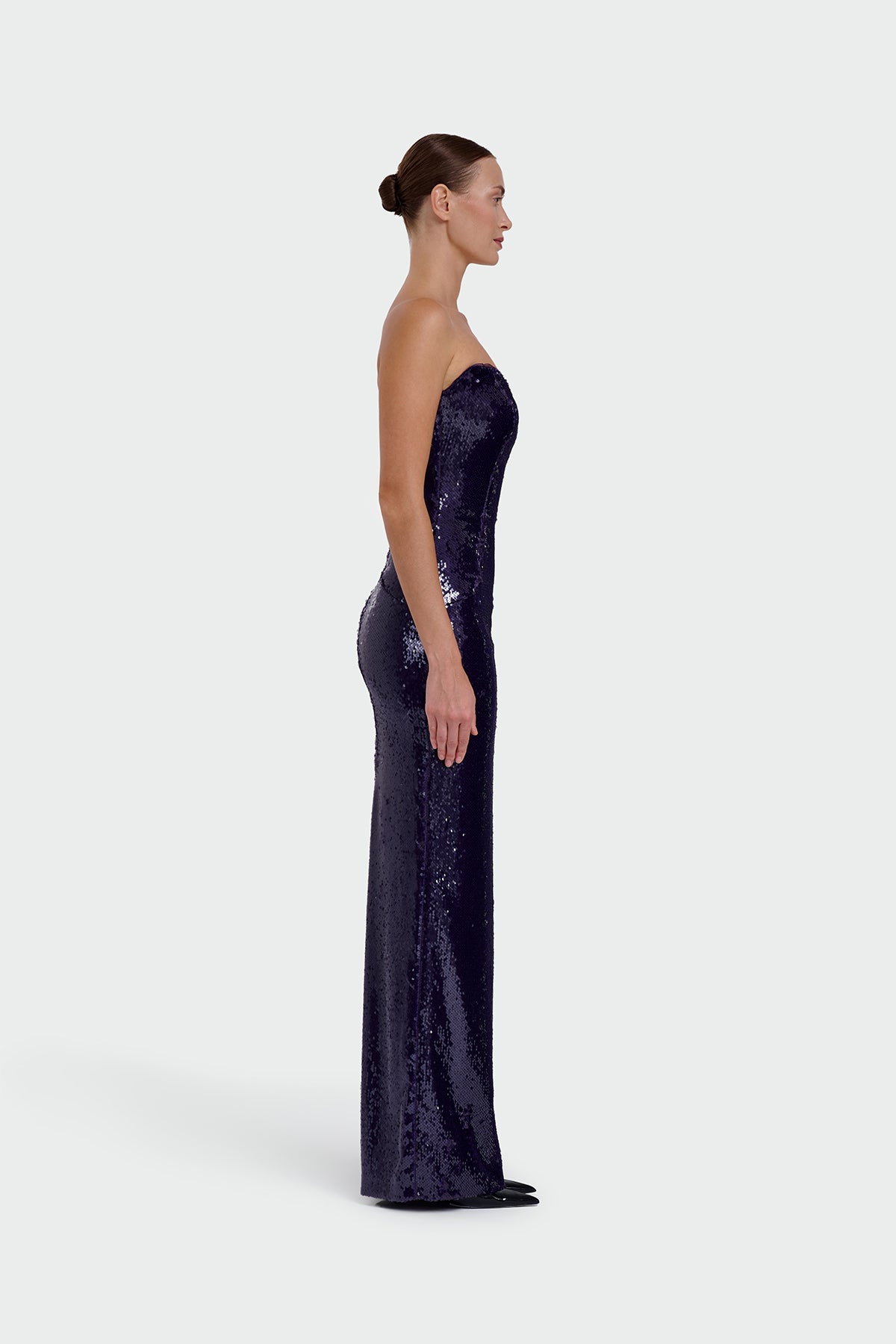 Strapless Sequin Evening Dress