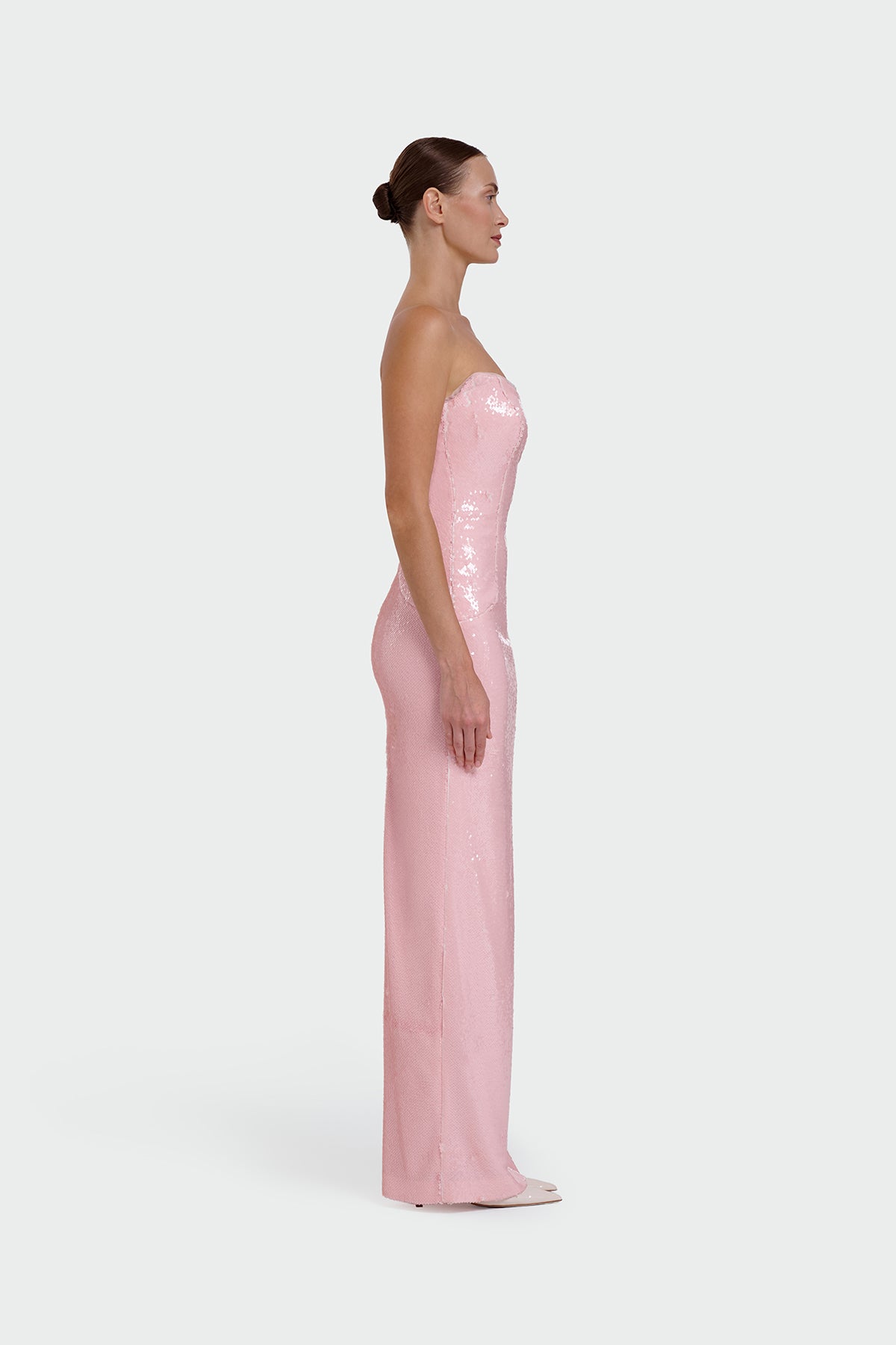 Strapless Sequin Evening Dress