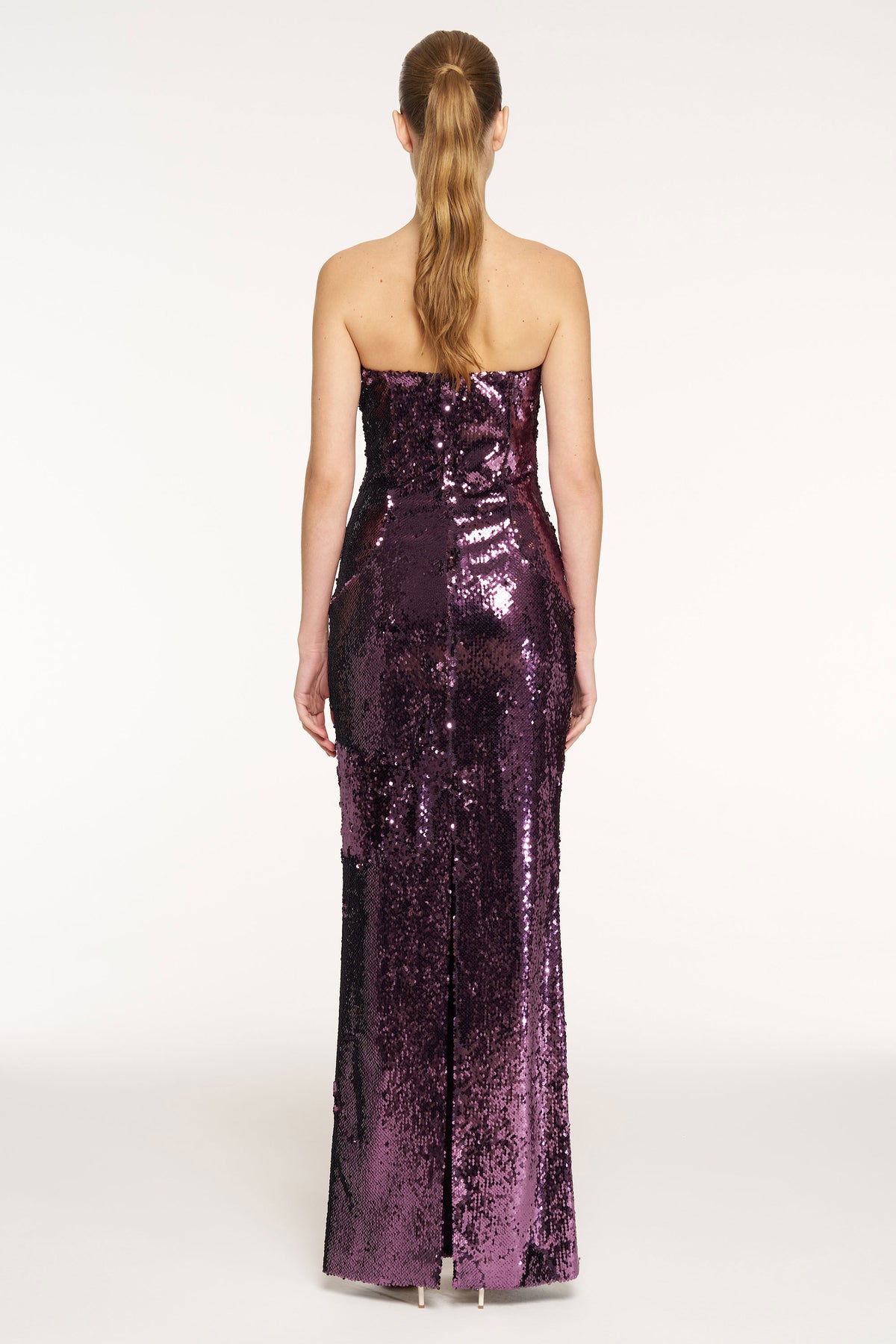 Strapless Sequin Evening Dress